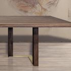 Living Room Table with Structure in Knotted Oak Made in Italy - Giusy Viadurini