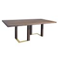Living Room Table with Structure in Knotted Oak Made in Italy - Giusy