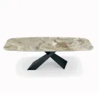 Fixed Living Room Table with Ceramic Top Made in Italy - Holidays Viadurini