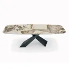 Fixed Living Room Table with Ceramic Top Made in Italy - Holidays Viadurini