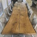 Secular Oak Living Room Table and 12 Chairs Included Made in Italy - Dite, Unique Piece
