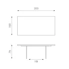 Living Room Table in Oak Veneer and Tempered Glass Base - Nicofisso Viadurini