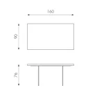 Living Room Table in Oak Veneer and Tempered Glass Base - Nicofisso Viadurini