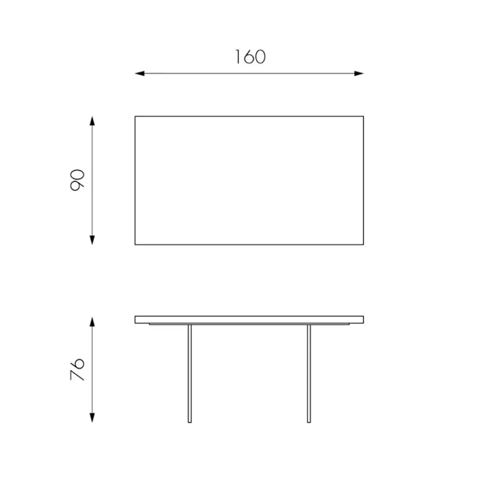 Living Room Table in Oak Veneer and Tempered Glass Base - Nicofisso Viadurini