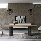 Modern Living Area Table in Solid Wood Made in Italy - Catrin Viadurini