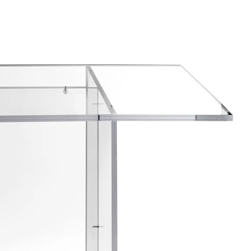 Selenia Minimalist Design Table in Transparent Plexiglass Made in Italy Viadurini