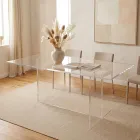 Selenia Minimalist Design Table in Transparent Plexiglass Made in Italy Viadurini