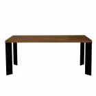 Modern design table in natural walnut wood, L180xP90cm, Yvonne Viadurini