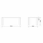 Modern design table in natural walnut wood, L180xP90cm, Yvonne Viadurini