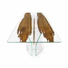 of dolphin wooden design table and Venice Venetian glass Viadurini