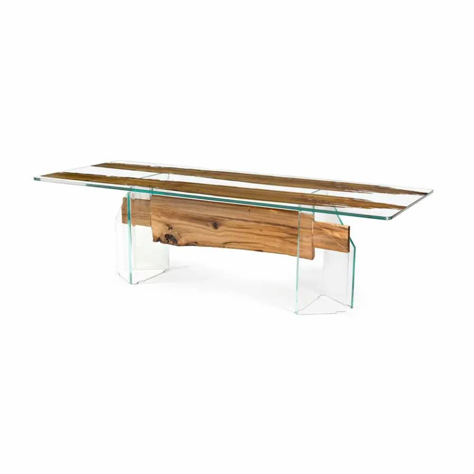 of dolphin wooden design table and Venice Venetian glass Viadurini