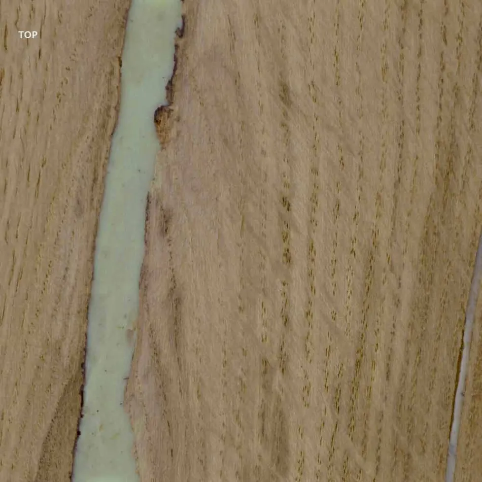 Modern design table with wooden top and metal base, Esperia Viadurini