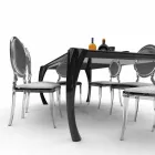 Modern design dining table produced in Italy, Milzano Viadurini