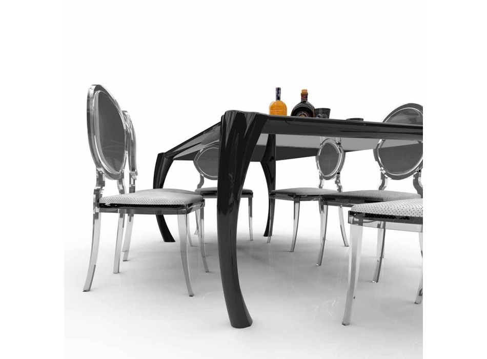 Modern design dining table produced in Italy, Milzano Viadurini
