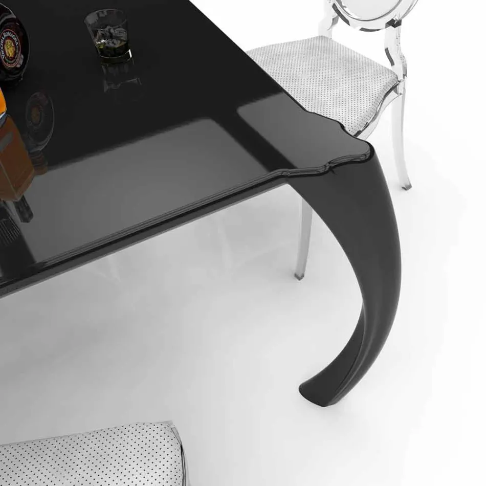 Modern design dining table produced in Italy, Milzano Viadurini