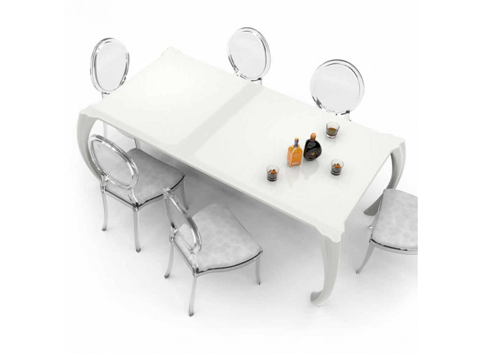 Modern design dining table produced in Italy, Milzano Viadurini