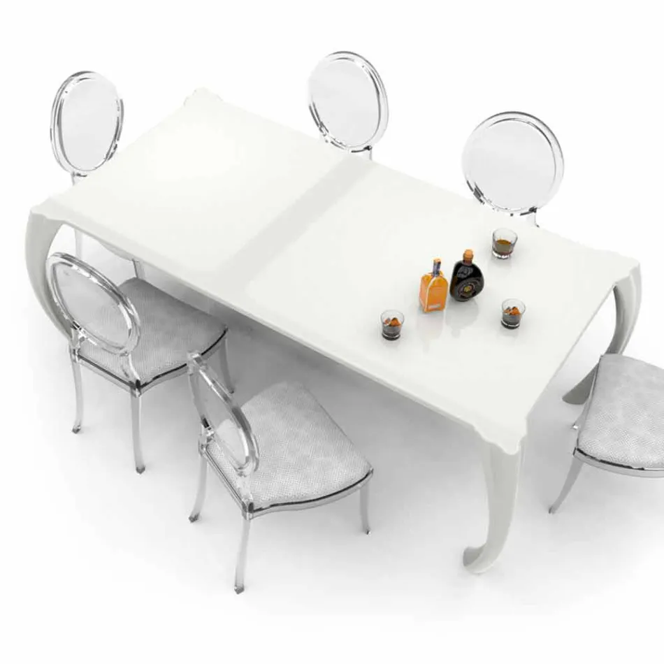 Modern design dining table produced in Italy, Milzano Viadurini