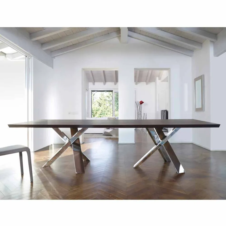 Modern design table in 240x120cm wood made in Italy Tree Viadurini