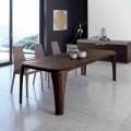 Modern design table in wood made in Italy by hand Wood