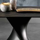 Modern design ceramic glass table made in Italy, Clark Viadurini