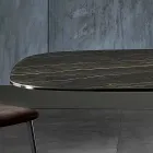 Modern design ceramic glass table made in Italy, Clark Viadurini