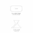 Modern design ceramic glass table made in Italy, Clark Viadurini