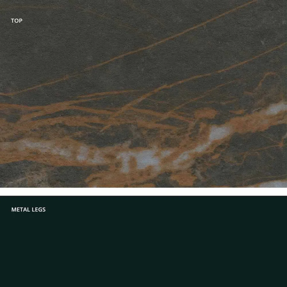 Modern design ceramic glass table made in Italy, Clark Viadurini