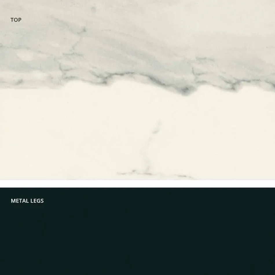 Modern design ceramic glass table made in Italy, Clark Viadurini