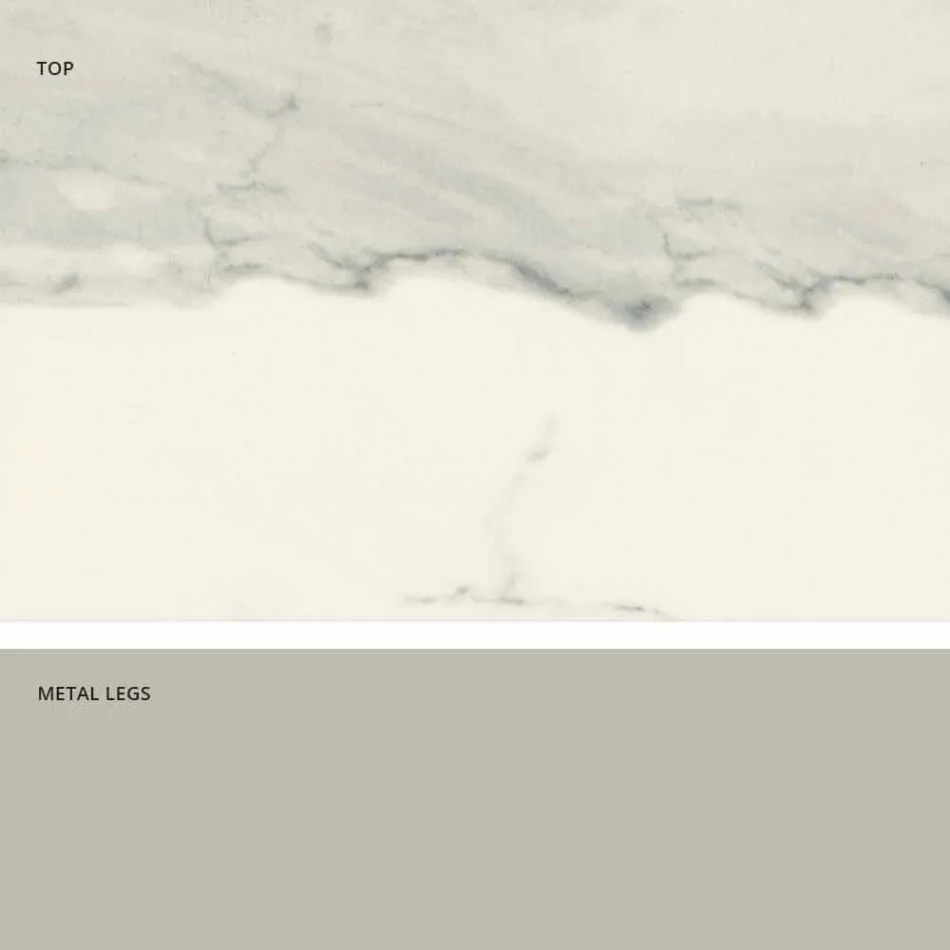 Modern design ceramic glass table made in Italy, Clark Viadurini