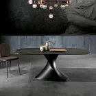 Modern design ceramic glass table made in Italy, Clark Viadurini