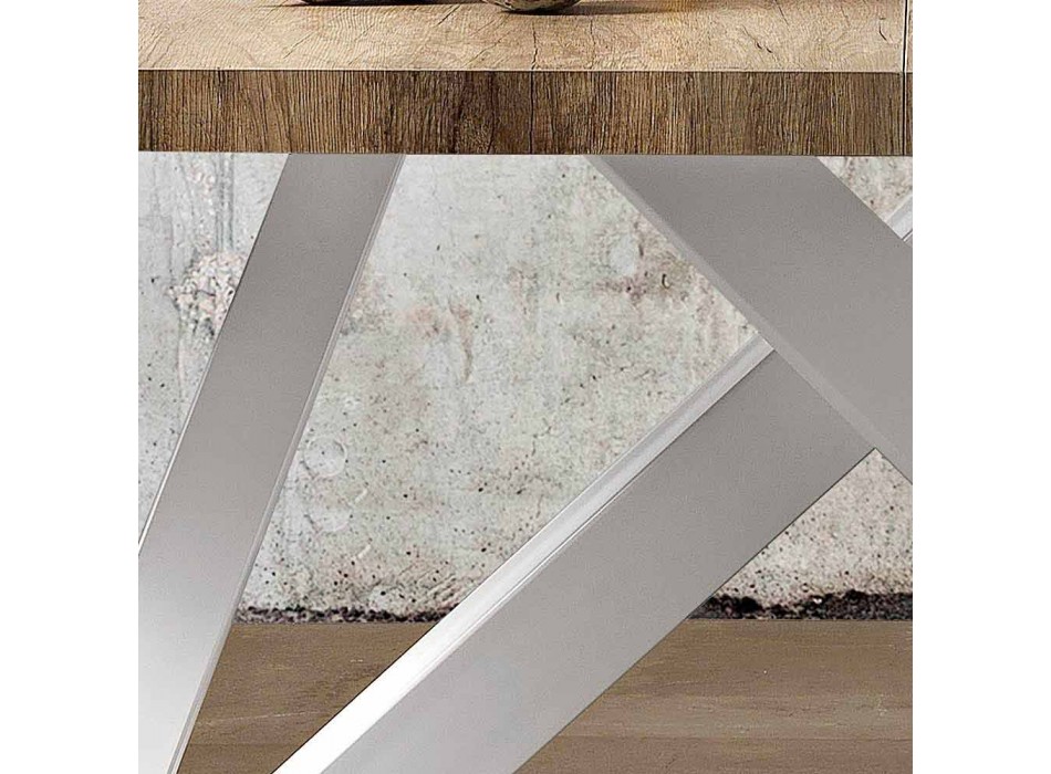 Modern extensible table made of made in Italy melamine wood, Wilmer Viadurini