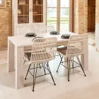 190x100 cm Fixed Living Room Table Made of Solid Teak Wood - Flemish Viadurini