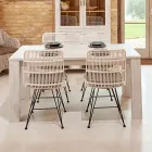 190x100 cm Fixed Living Room Table Made of Solid Teak Wood - Flemish Viadurini