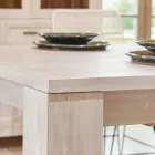 190x100 cm Fixed Living Room Table Made of Solid Teak Wood - Flemish Viadurini