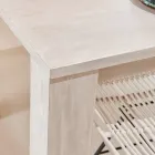 190x100 cm Fixed Living Room Table Made of Solid Teak Wood - Flemish Viadurini