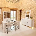 190x100 cm Fixed Living Room Table Made of Solid Teak Wood - Flemish Viadurini