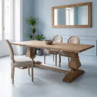 Fixed Table 240x100 cm in Aged Natural Pine Wood - Africo Viadurini