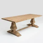 Fixed Table 240x100 cm in Aged Natural Pine Wood - Africo Viadurini