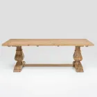 Fixed Table 240x100 cm in Aged Natural Pine Wood - Africo Viadurini
