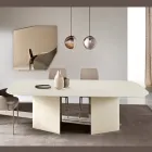 Fixed Table 240x120 cm in Ribbed or Painted Glass Made in Italy - Varo Viadurini