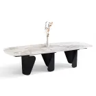 Fixed Table 300x120 cm in Metal and Sintered Stone Top - Valmira Viadurini