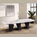 Fixed Table 300x120 cm in Metal and Sintered Stone Top - Valmira