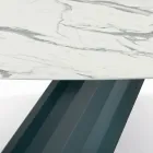 Fixed Table with Barrel-Shaped Laminate Top Made in Italy - Trousers Viadurini