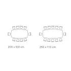 Fixed Table with Barrel-Shaped Laminate Top Made in Italy - Trousers Viadurini