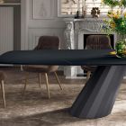 Fixed Table with Barrel-Shaped Laminate Top Made in Italy - Trousers Viadurini