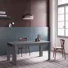 Fixed Table with Bevelled Blockboard Top Made in Italy - Tratto Viadurini