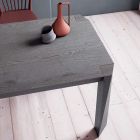 Fixed Table with Bevelled Blockboard Top Made in Italy - Tratto Viadurini
