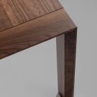 Fixed Table with Bevelled Top in Canaletto Walnut Made in Italy - Caspian Viadurini