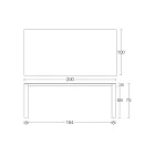 Fixed Outdoor Table in Hpl Alicante and Metal Base Made in Italy - Carl Viadurini