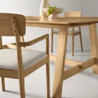 Fixed Eight-Seater Table with MDF Finish in Two Colors - Talia Viadurini